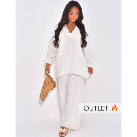 Linen pants and blouse set