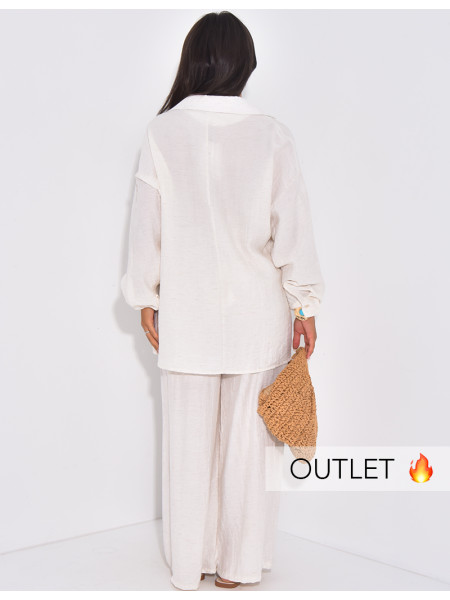 Ensemble en lin pantalon et blouse