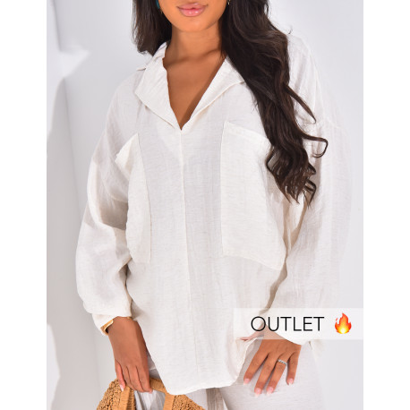 Ensemble en lin pantalon et blouse