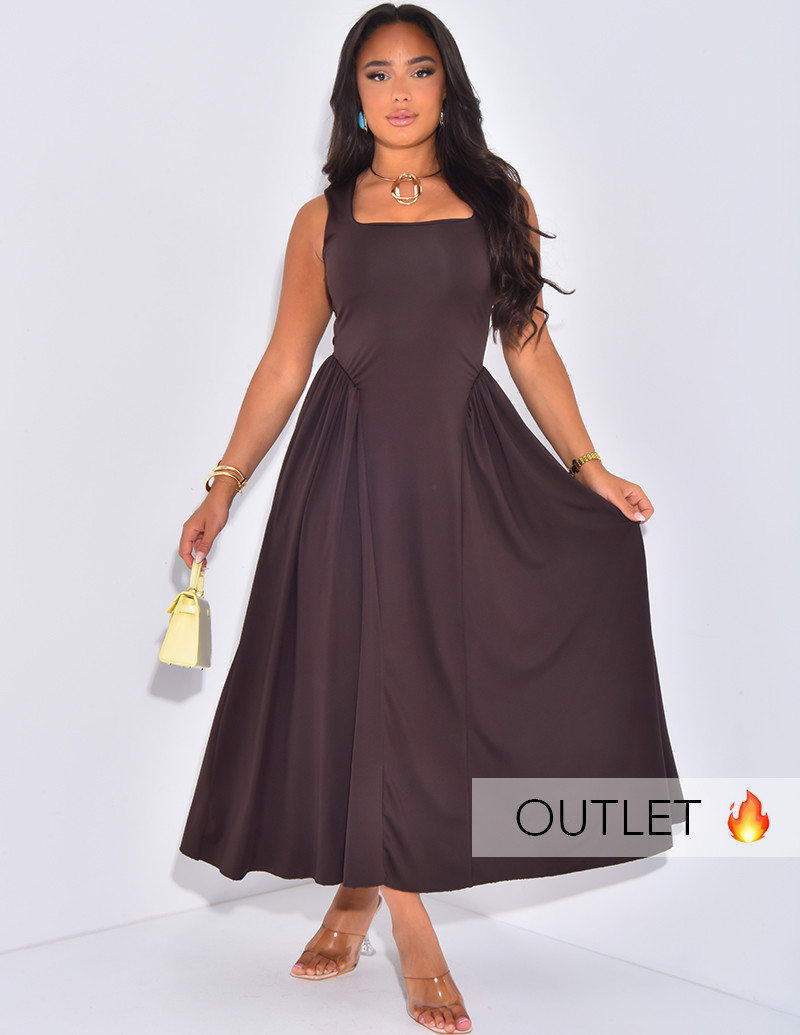 Long sleeveless dress with...