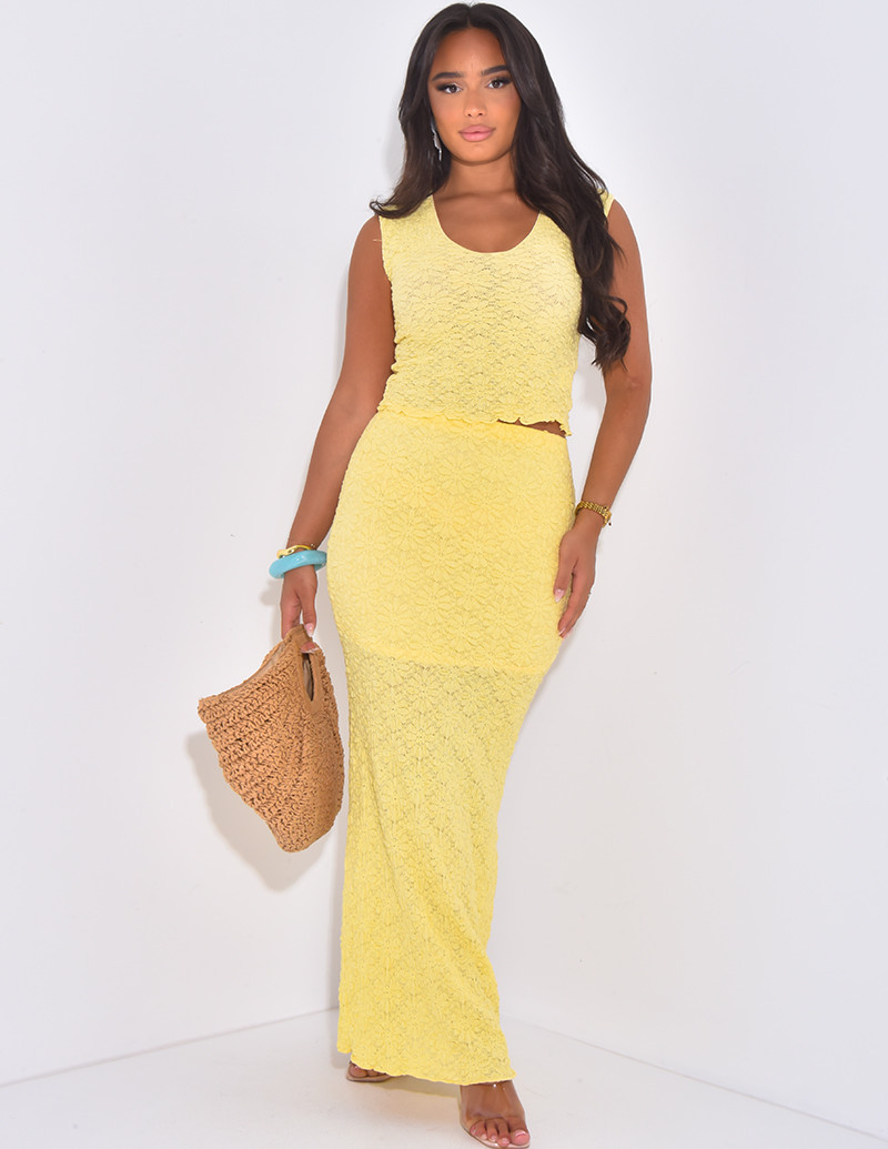 Ensemble jupe longue et top...