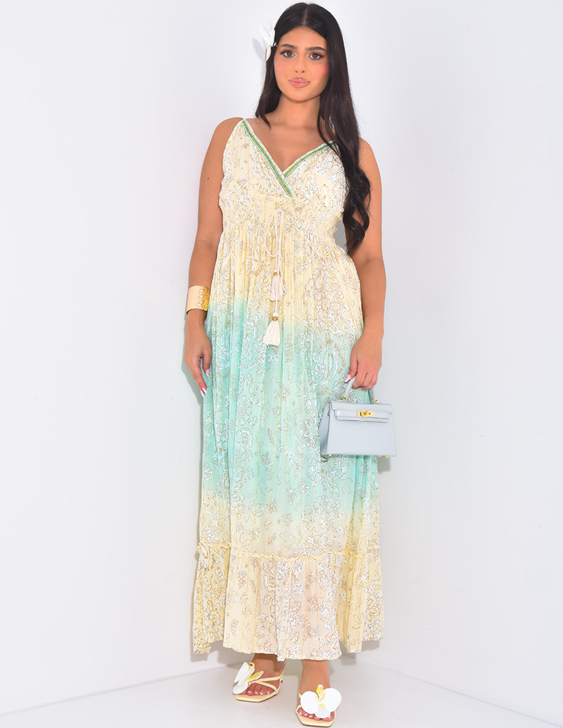 Long bohemian dress with...