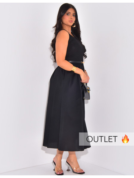 Robe débardeur à jupe ample évasée