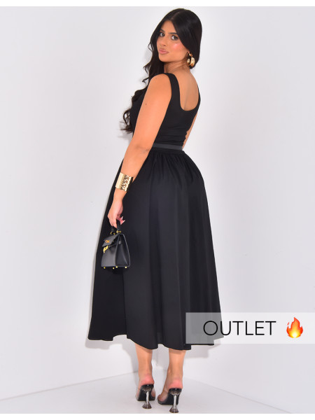 Robe débardeur à jupe ample évasée