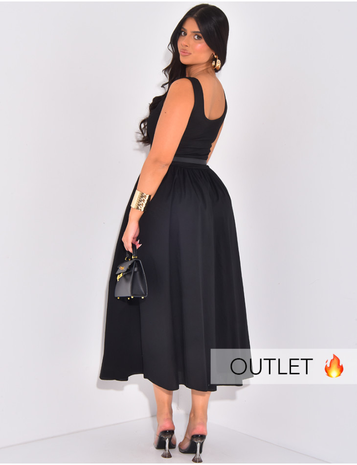 Robe débardeur à jupe ample évasée