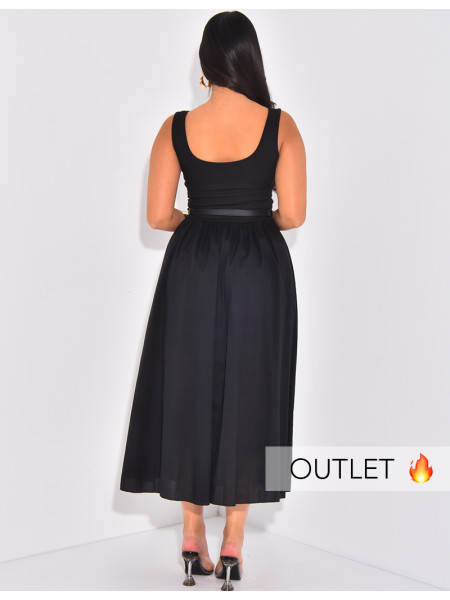 Robe débardeur à jupe ample évasée