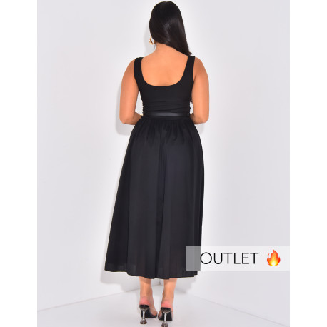 Robe débardeur à jupe ample évasée