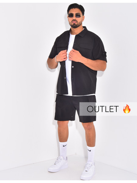 Ensemble short et chemise à poches
