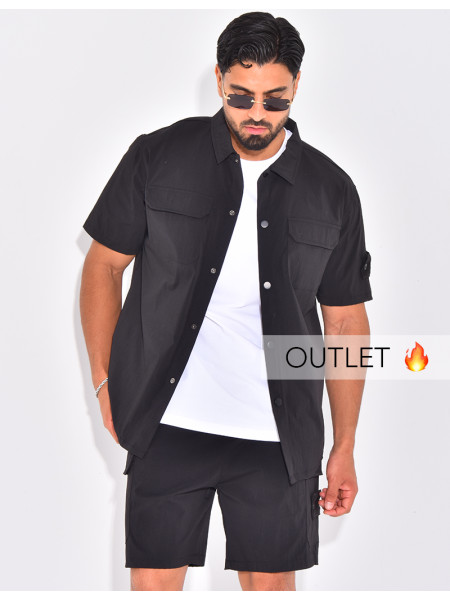 Ensemble short et chemise à poches