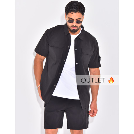 Ensemble short et chemise à poches