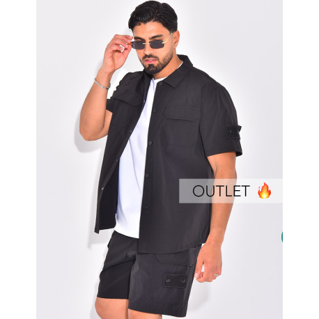 Ensemble short et chemise à poches
