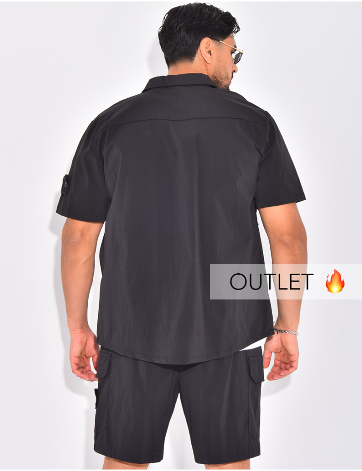 Ensemble short et chemise à poches
