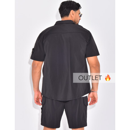 Ensemble short et chemise à poches