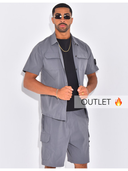 Ensemble short et chemise à poches