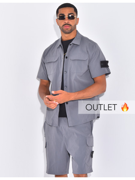 Ensemble short et chemise à poches