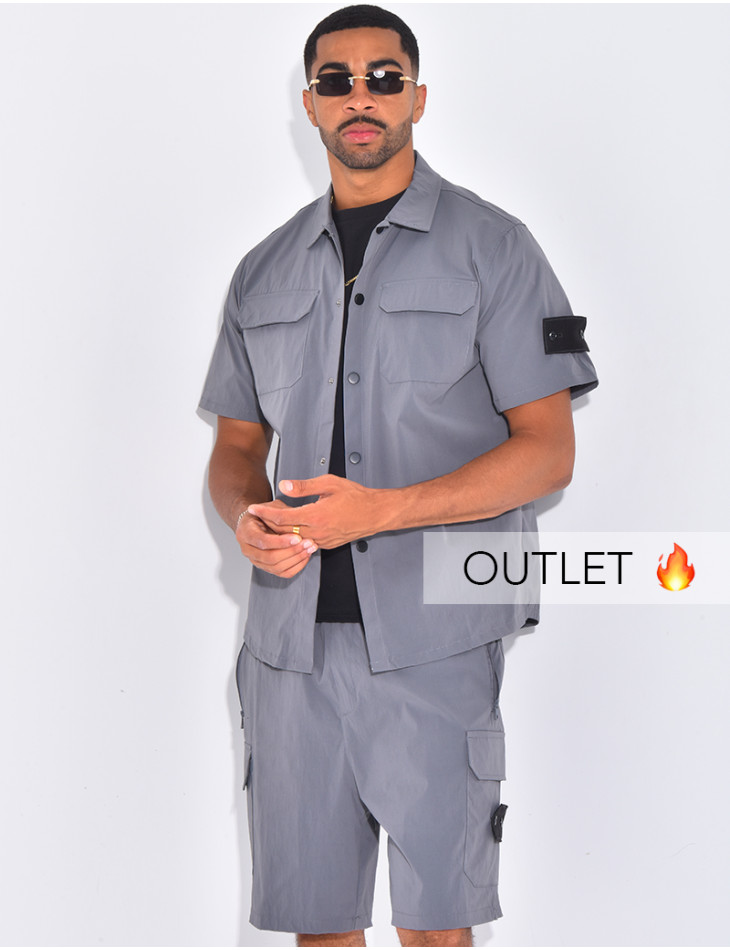 Ensemble short et chemise à poches