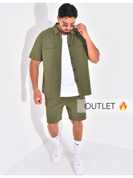 Ensemble short et chemise à poches