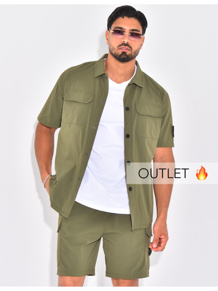 Ensemble short et chemise à poches