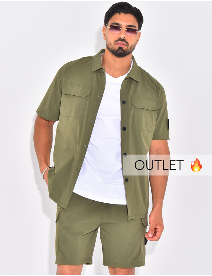 Ensemble short et chemise à poches