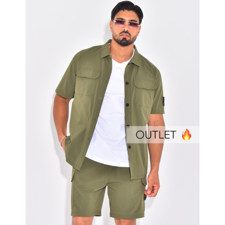 Ensemble short et chemise à poches