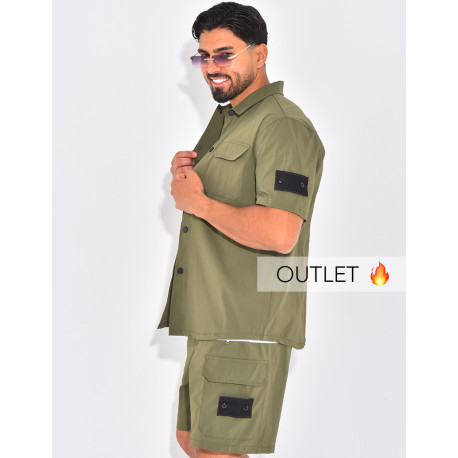 Ensemble short et chemise à poches