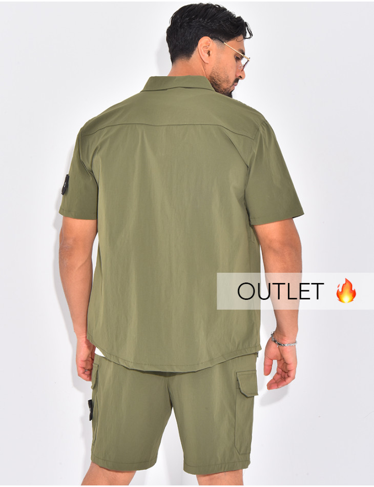 Ensemble short et chemise à poches