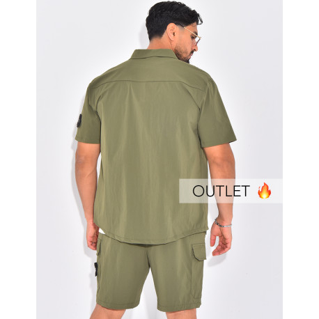 Ensemble short et chemise à poches