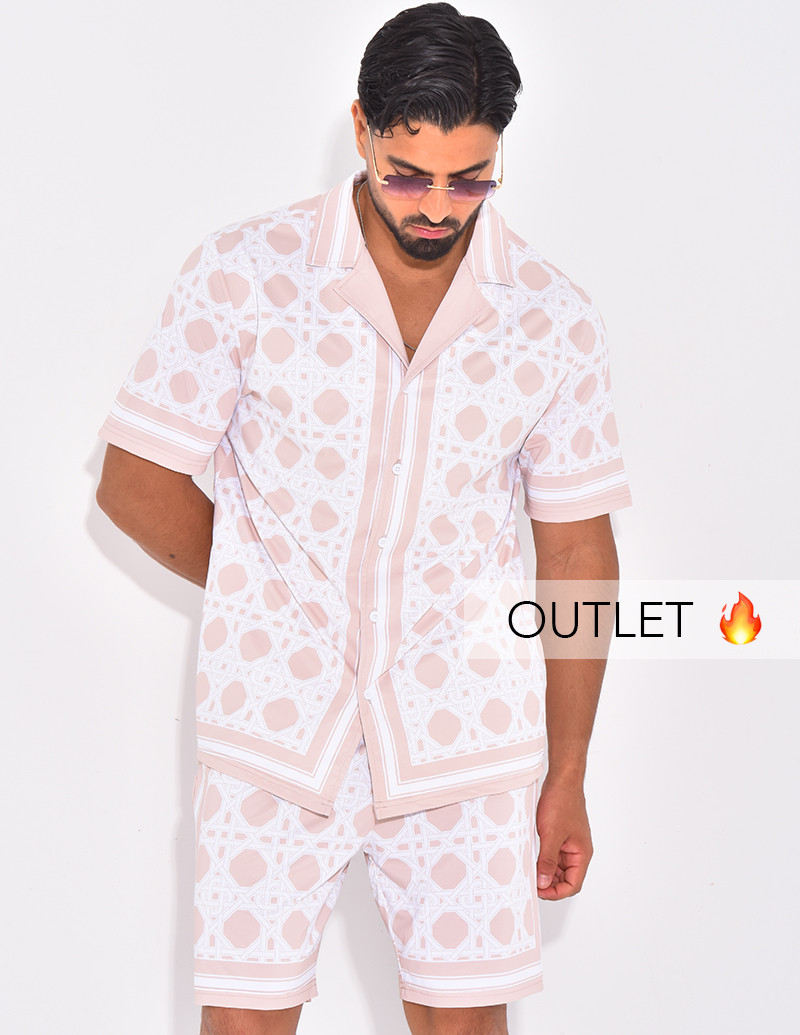 Ensemble short et chemise à...