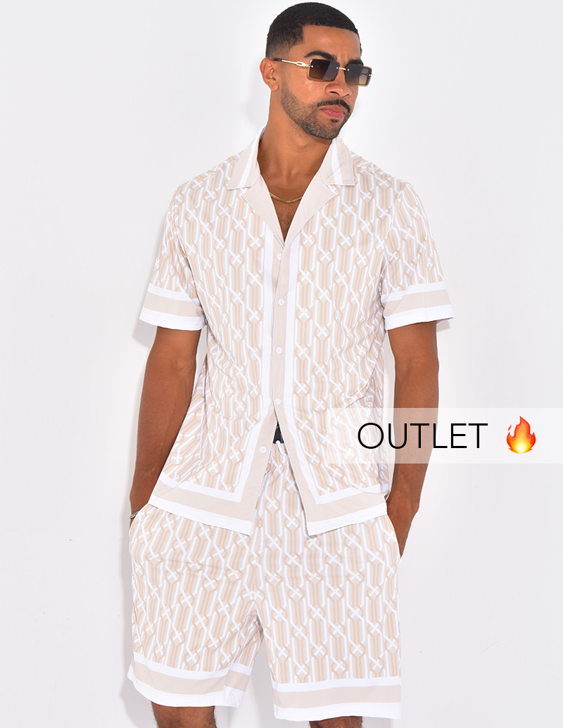 Ensemble short et chemise à...