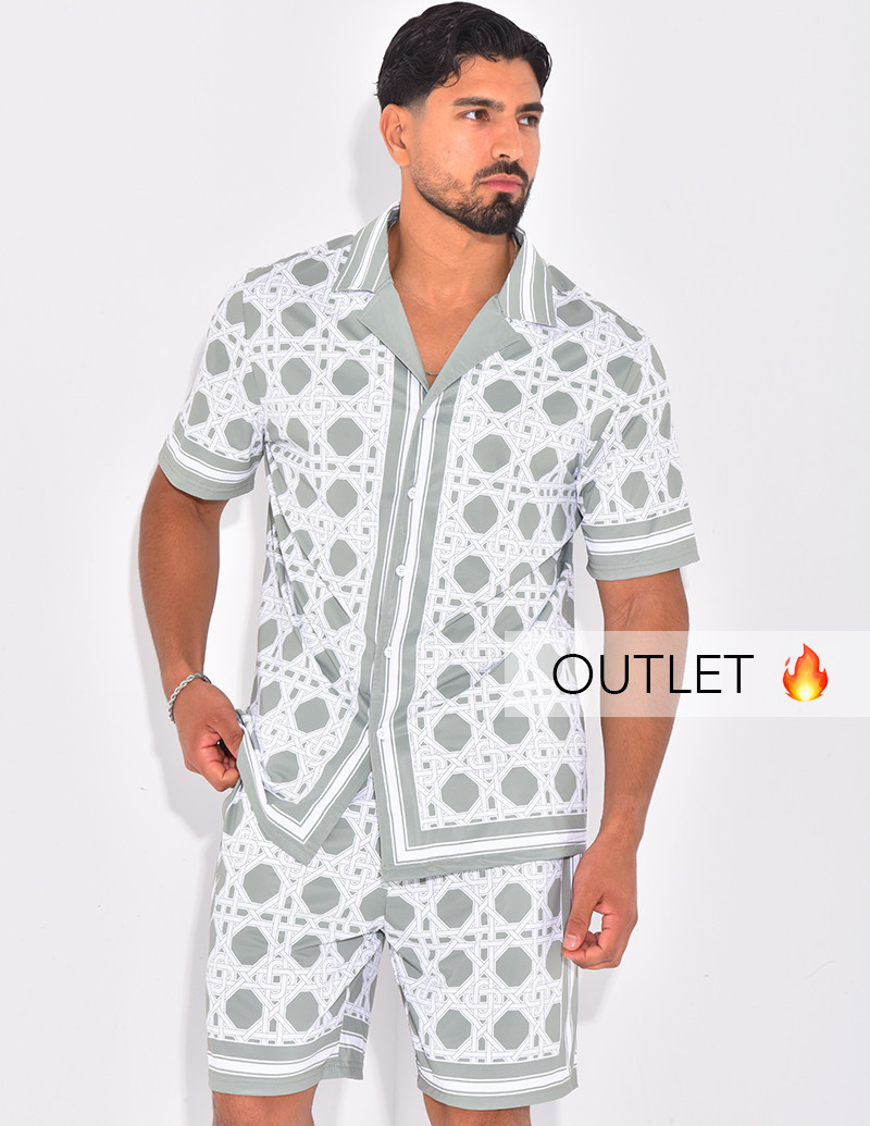 Ensemble short et chemise à...