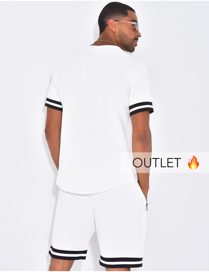Ensemble short et chemise uni