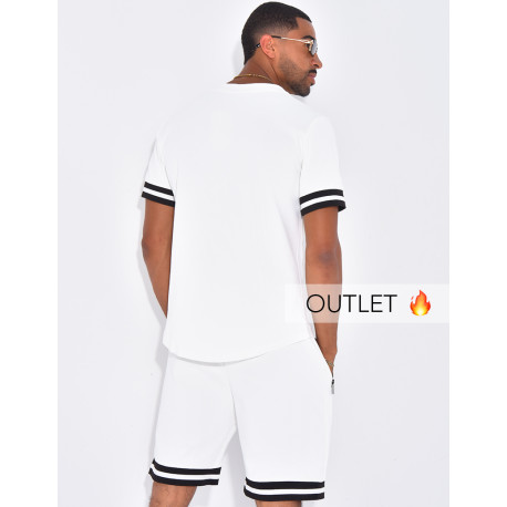 Ensemble short et chemise uni