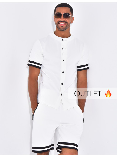 Ensemble short et chemise uni