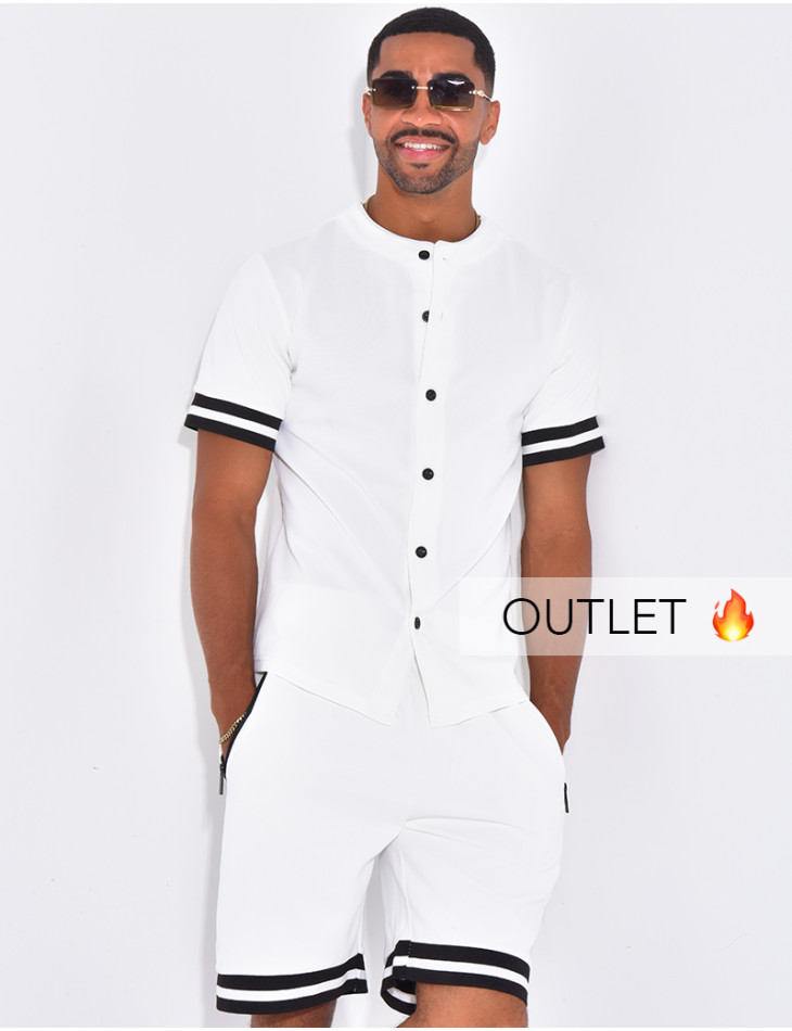 Ensemble short et chemise uni