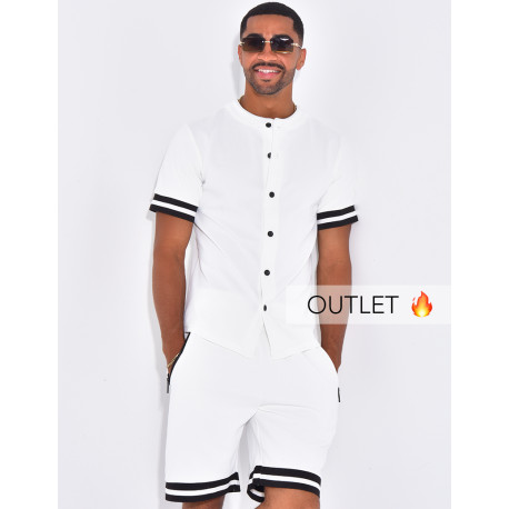 Ensemble short et chemise uni