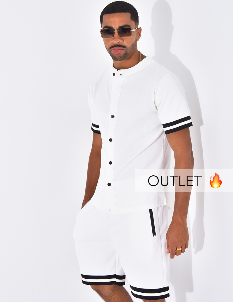 Ensemble short et chemise uni