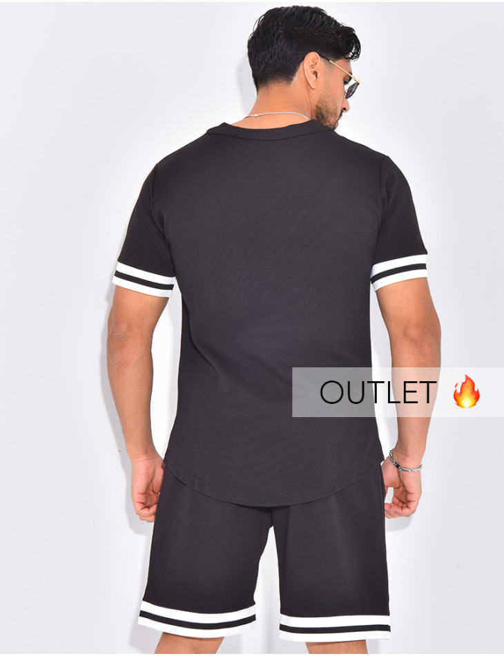 Ensemble short et chemise uni