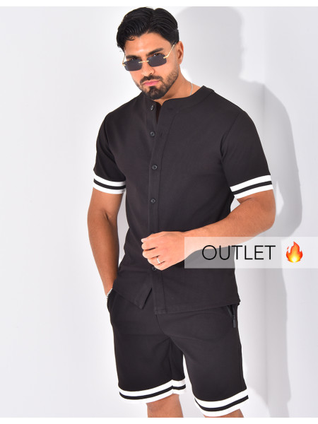 Ensemble short et chemise uni