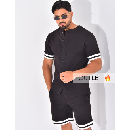 Ensemble short et chemise uni