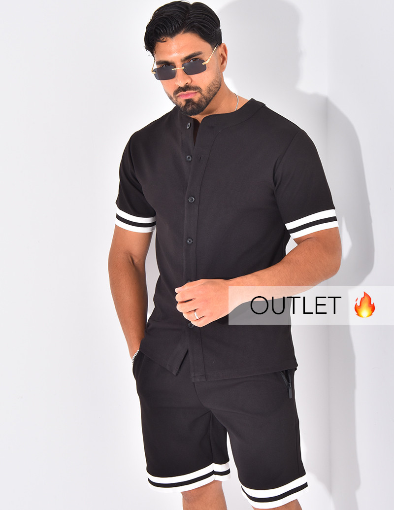 Ensemble short et chemise uni