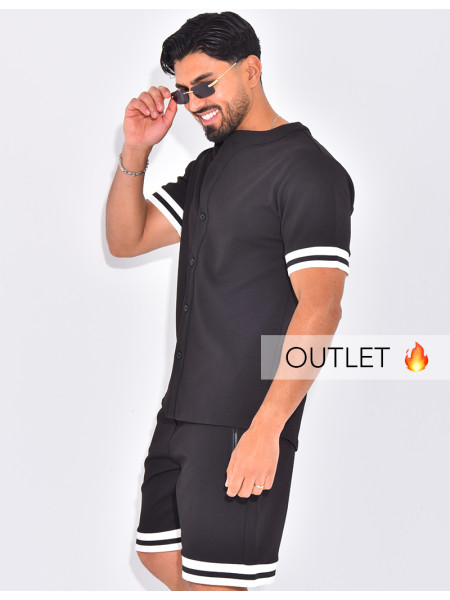 Ensemble short et chemise uni