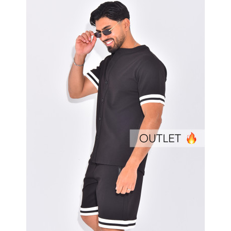 Ensemble short et chemise uni