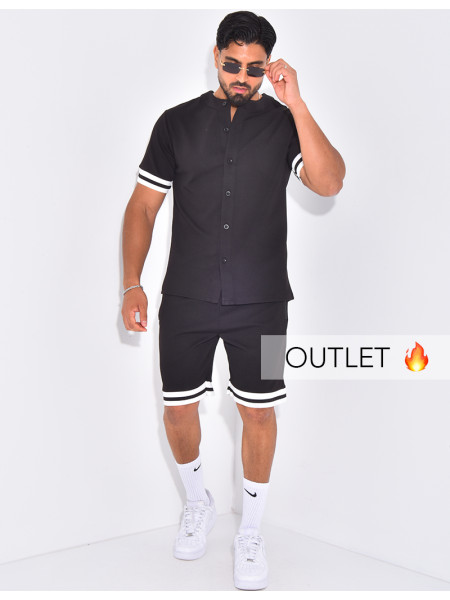 Ensemble short et chemise uni
