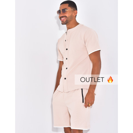 Ensemble short et chemise uni