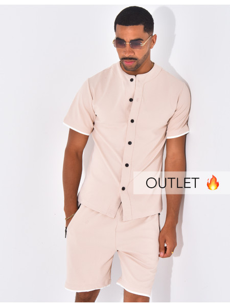 Ensemble short et chemise uni