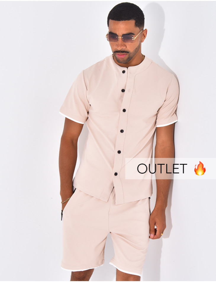 Ensemble short et chemise uni