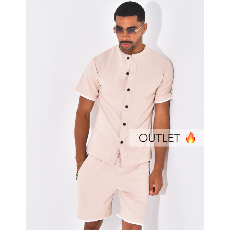Ensemble short et chemise uni