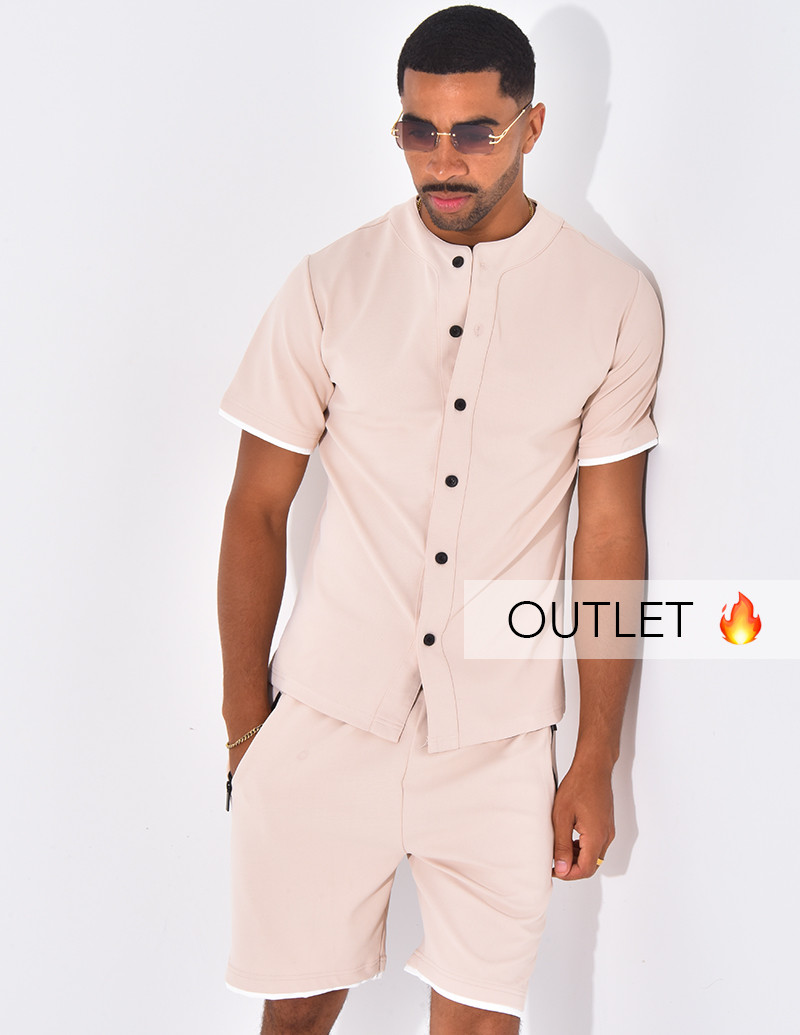 Ensemble short et chemise uni