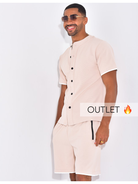 Ensemble short et chemise uni