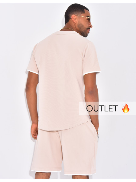 Ensemble short et chemise uni